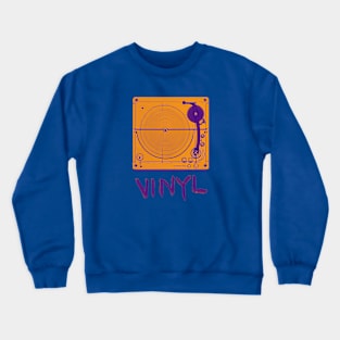 Vinyl Vibes: Turntable - Purple VINYL Crewneck Sweatshirt